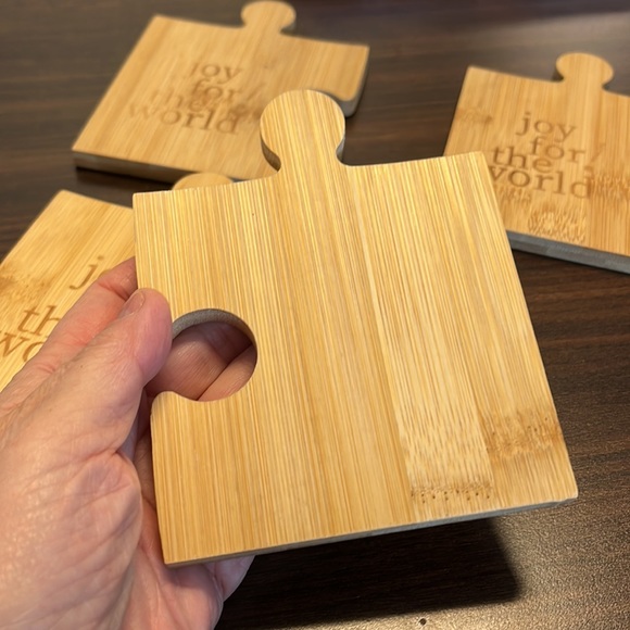 Bamboo wood coasters - Picture 3 of 3